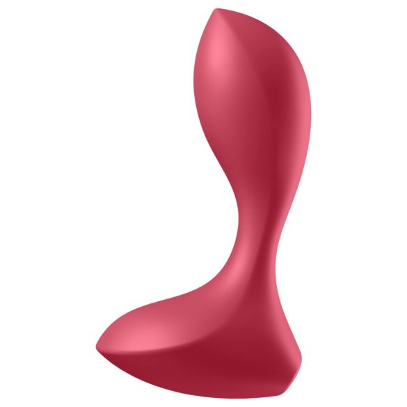 Satisfyer - analvibrator med uppladdningsbart batteri och vattentät - röd