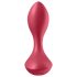 Satisfyer - analvibrator med uppladdningsbart batteri och vattentät - röd