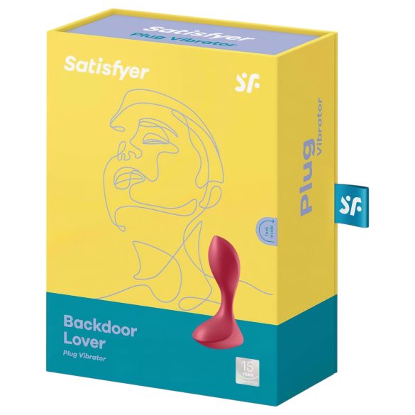 Satisfyer - analvibrator med uppladdningsbart batteri och vattentät - röd