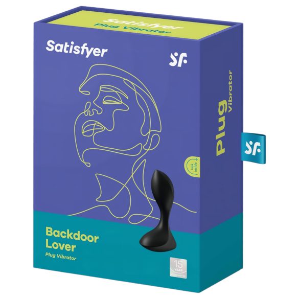 Satisfyer Backdoor Lover - analvibrator uppladdningsbar vattentät svart