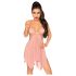 Penthouse Sweet Beast - rosafärgat babydoll-set (pink)