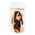 Penthouse - babydoll set - spets och rosmönster - svart