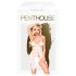 Penthouse Sweet Beast - Rosblommigt babydoll-set (vit) - M/L
