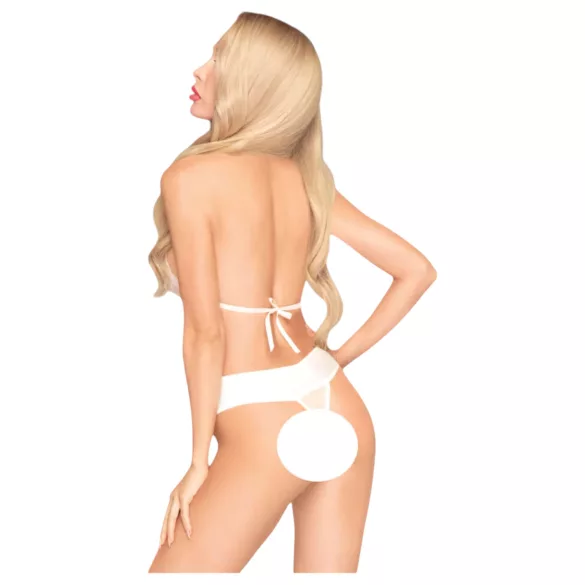 Penthouse - body med halterneck - vit