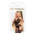Penthouse Hottie - Spetsig, bandkantad nätset (svart) - XL