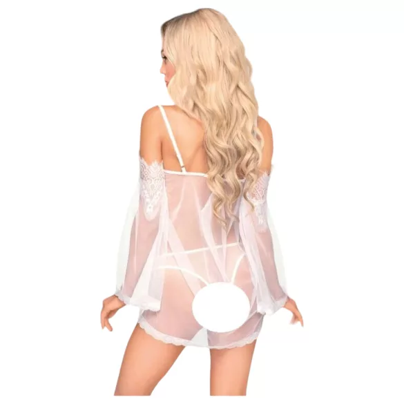 Penthouse - spetsset med bara axlar - vit - L/XL