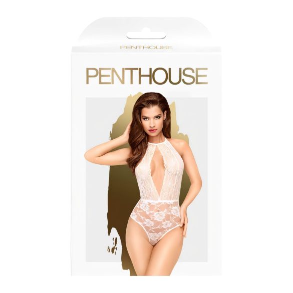 Penthouse Toxic Powder - body med halterneck - vit