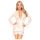 Penthouse Hypnotic Power - spets morgonrock och trosa (vit) - XL