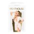Penthouse Hypnotic Power - spets morgonrock och trosa (vit) - XL