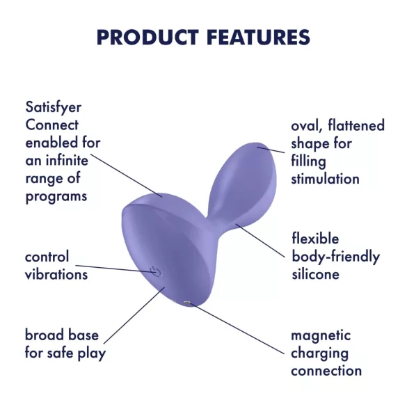 Satisfyer Sweet Seal - App-styrd analvibrator (lila)