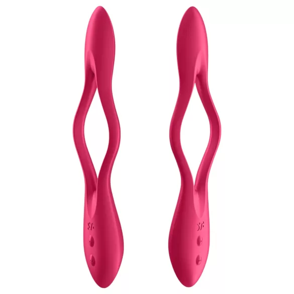 Satisfyer - parvibrator - uppladdningsbar flexibel - röd