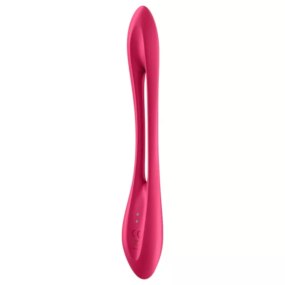 Satisfyer - parvibrator - uppladdningsbar flexibel - röd