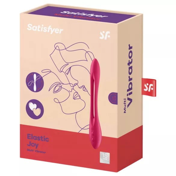 Satisfyer - parvibrator - uppladdningsbar flexibel - röd
