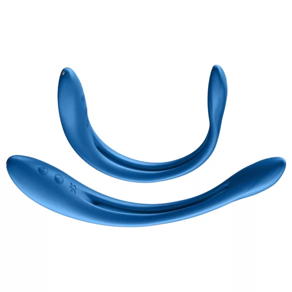 Satisfyer - parvibrator - uppladdningsbar flexibel - blå