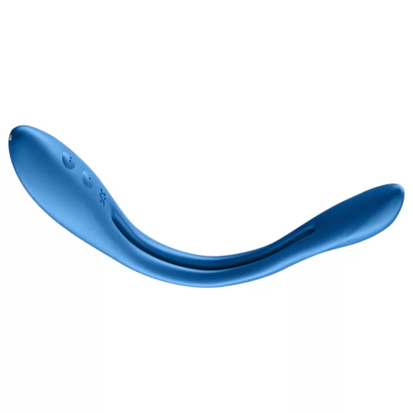 Satisfyer - parvibrator - uppladdningsbar flexibel - blå