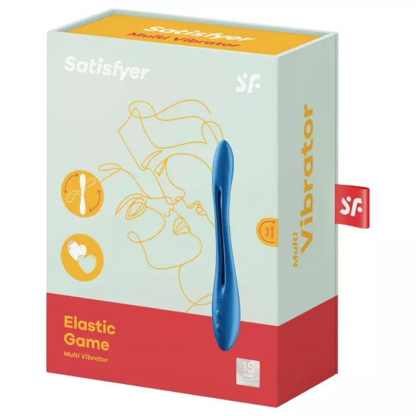 Satisfyer - parvibrator - uppladdningsbar flexibel - blå