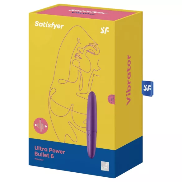 Satisfyer - vibrator bullet uppladdningsbar vattentät lila
