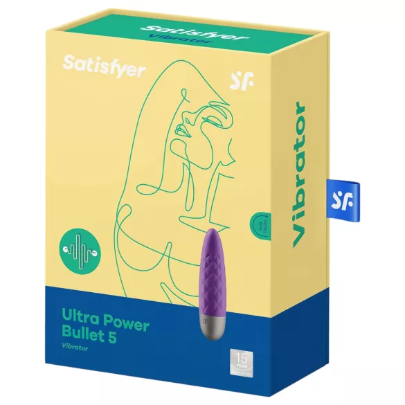 Satisfyer - minivibrator med stark vibration - uppladdningsbar, vattentät, lila