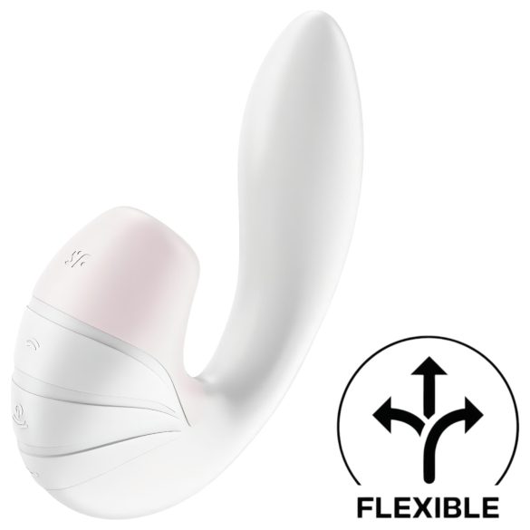 Satisfyer Supernova - lufttrycksvibrator 2in1 uppladdningsbar vit