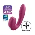 Satisfyer Sunray - lufttrycksvibrator med vibrator - uppladdningsbar - röd