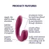 Satisfyer Sunray - lufttrycksvibrator med vibrator - uppladdningsbar - röd