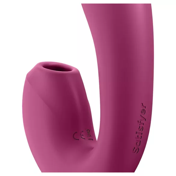 Satisfyer Sunray - lufttrycksvibrator med vibrator - uppladdningsbar - röd