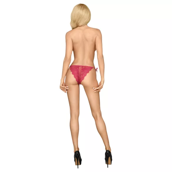 Penthouse För Het För Att vara Sann - trosa med rosett - (röd) - L/XL