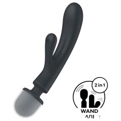   Satisfyer Triple Lover - G-punkt och vibrator för par - silver