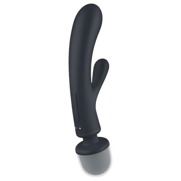 Satisfyer Triple Lover - G-punkt och vibrator för par - silver