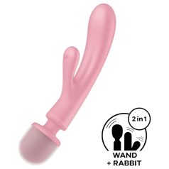   Satisfyer Triple Lover - G-punkt vibrator med massager - silikon rosa