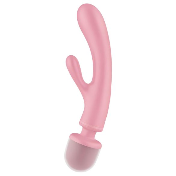 Satisfyer Triple Lover - G-punkt vibrator med massager - silikon rosa