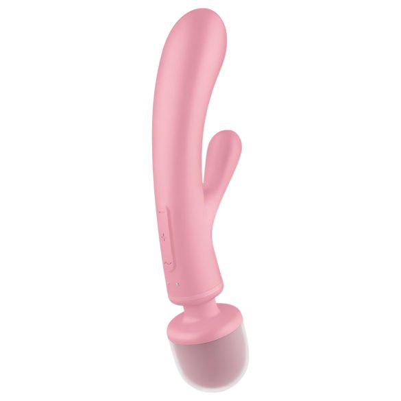 Satisfyer Triple Lover - G-punkt vibrator med massager - silikon rosa