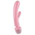 Satisfyer Triple Lover - G-punkt vibrator med massager - silikon rosa