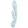 Satisfyer Triple Oh - laddningsbar vibrator med klitorisstimulerande arm (blå)