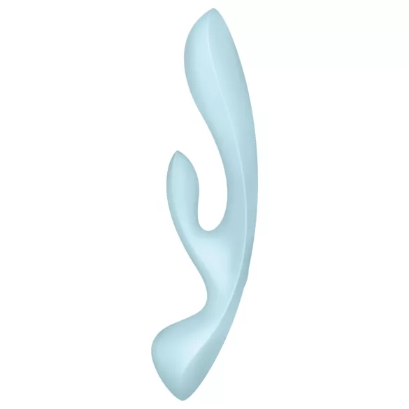Satisfyer Triple Oh - laddningsbar vibrator med klitorisstimulerande arm (blå)
