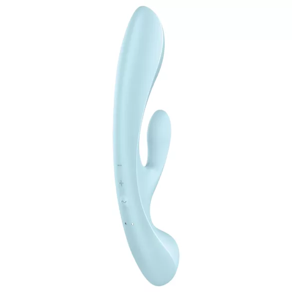 Satisfyer Triple Oh - laddningsbar vibrator med klitorisstimulerande arm (blå)