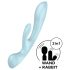 Satisfyer Triple Oh - uppladdningsbar klitorisstimulator med arm (blå)