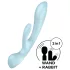 Satisfyer Triple Oh - laddningsbar vibrator med klitorisstimulerande arm (blå)