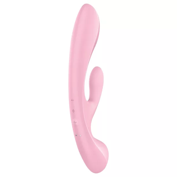 Satisfyer Triple Oh - vibrator med klitorisarm - uppladdningsbar - rosa