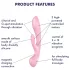 Satisfyer Triple Oh - vibrator med klitorisarm - uppladdningsbar - rosa