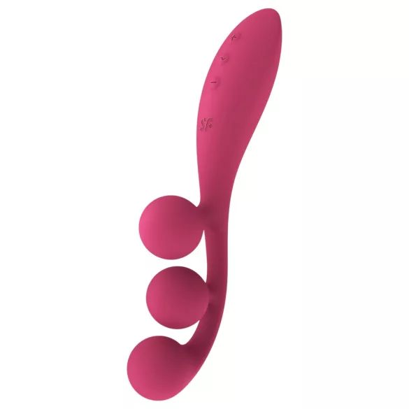 Satisfyer Tri Ball 1 - uppladdningsbar multifunktionsvibrator - röd