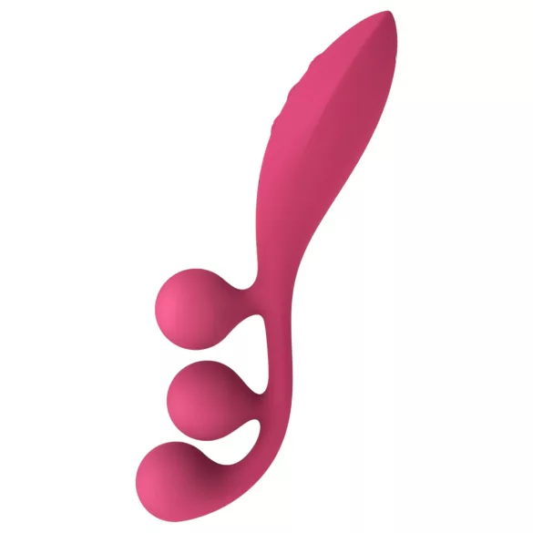 Satisfyer Tri Ball 1 - uppladdningsbar multifunktionsvibrator - röd
