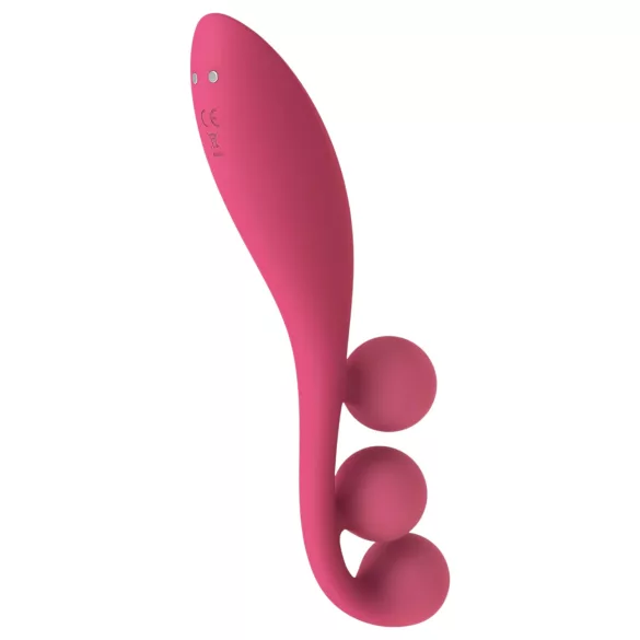 Satisfyer Tri Ball 1 - uppladdningsbar multifunktionsvibrator - röd