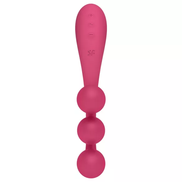 Satisfyer Tri Ball 1 - uppladdningsbar multifunktionsvibrator - röd