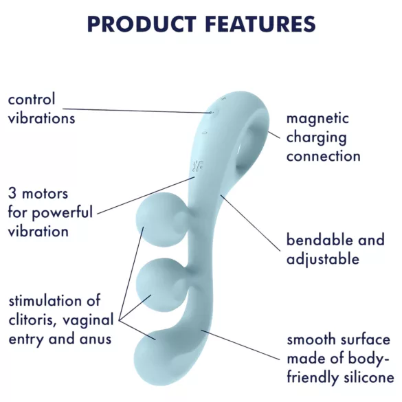 Satisfyer Tri Ball 2 - multifunktionell vibrator - mintgrön