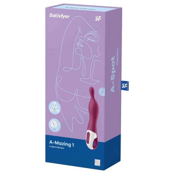Satisfyer A-Mazing 1 - uppladdningsbar A-punktsvibrator (röd)