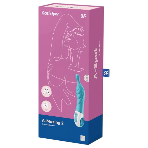 Satisfyer A-Mazing 2 - uppladdningsbar A-punkt vibrator (turkos)