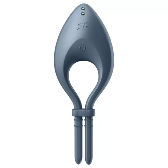 Satisfyer Bullseye - App‑styrd vibrerande penisering för män (grå)