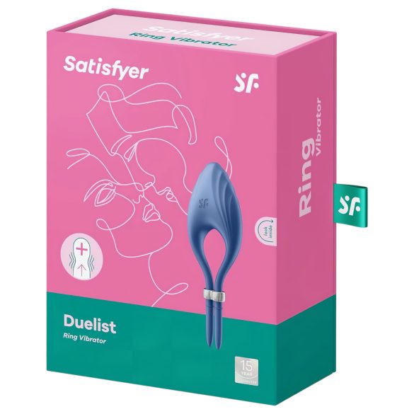 Satisfyer Duelist - uppladdningsbar vibreringsring för män (blå)