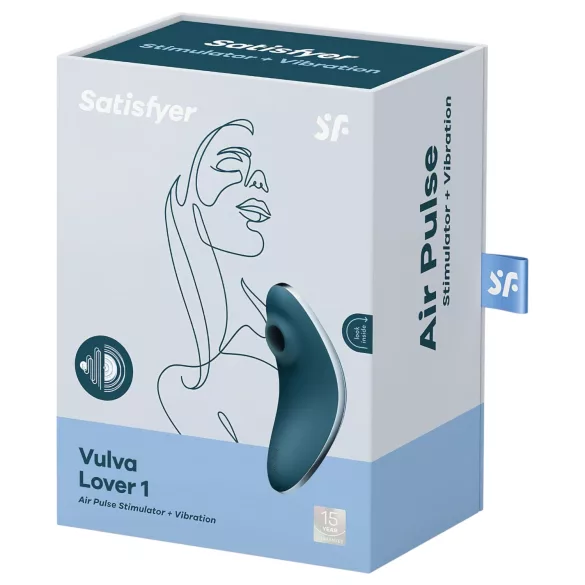 Satisfyer Vulva Lover 1 - lufttryck klitorisstimulator uppladdningsbar blå